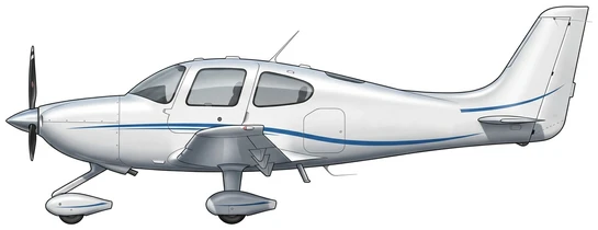 Cirrus SR22 military special mission aircraft side profile drawing