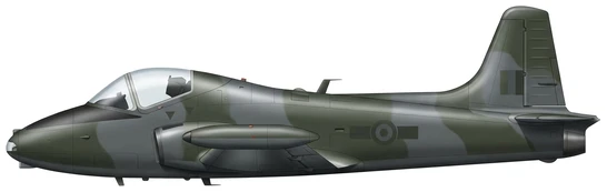 British Aircraft Corporation Strikemaster Combat profile drawing