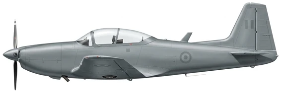 Neiva T-25 Universal Training profile drawing