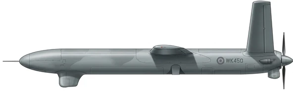 Thales UK Watchkeeper WK450 military drones side profile drawing
