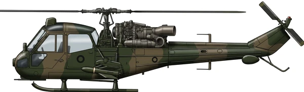 Westland Scout Helicopter profile drawing