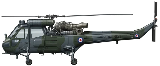 Westland Wasp Helicopter profile drawing