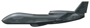Guizhou WZ-7 Soaring Dragon military drones side profile drawing
