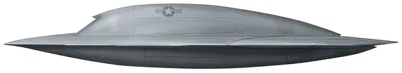 Northrop Grumman X-47B military drones side profile drawing