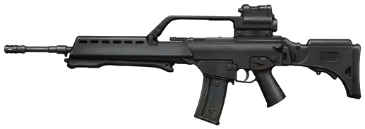 Heckler & Koch G-36 assault rifle side profile drawing