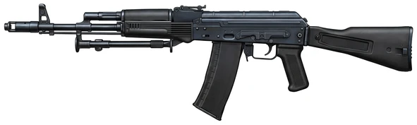 Kalachnikov AK-101 assault rifle side profile drawing