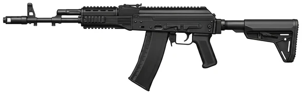 Kalashnikov Concern AK-12 assault rifle side profile drawing