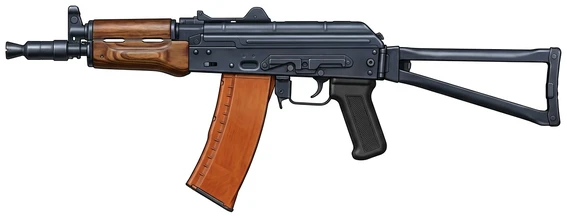 Izhmash AKS-74U submachine gun side profile drawing