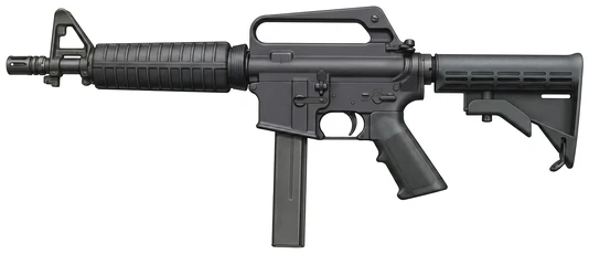 Colt Colt Mod. 635 submachine gun side profile drawing