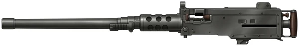 Browning M2 HB heavy machine gun side profile drawing