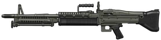 Saco Defense, U.S. Ordnance M60 GPMG machine gun side profile drawing