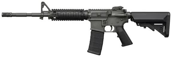 Colt / Armalite M4 assault rifle side profile drawing