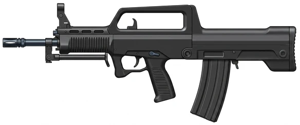 Norinco Type 95 / QBZ-95 assault rifle side profile drawing