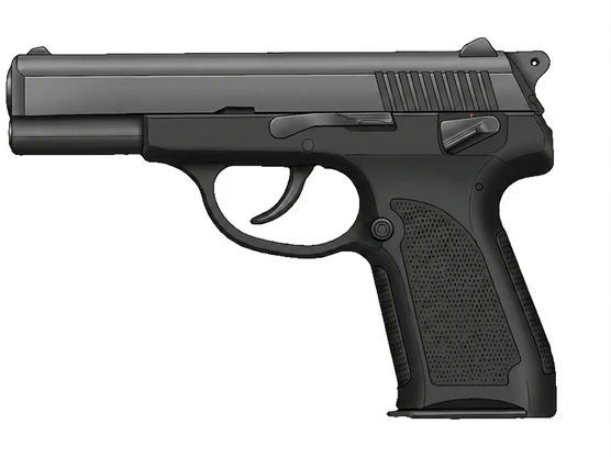 Chongqing Changfeng QSZ-92 semi-automatic pistol side profile drawing