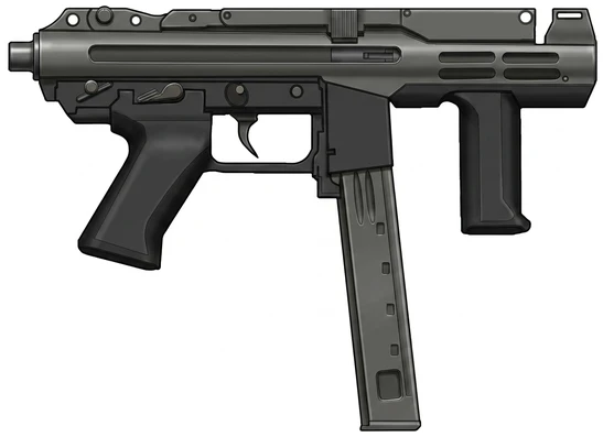 SITES Spectre M-4 submachine gun side profile drawing