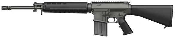 Knight's Armament Company SR-25 sniper rifle side profile drawing