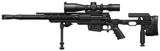 PGM Precision Company Ultima Ratio sniper rifle side profile drawing