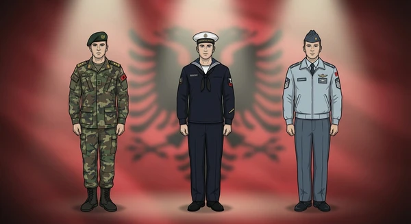 Albânia military personnel in dress uniforms