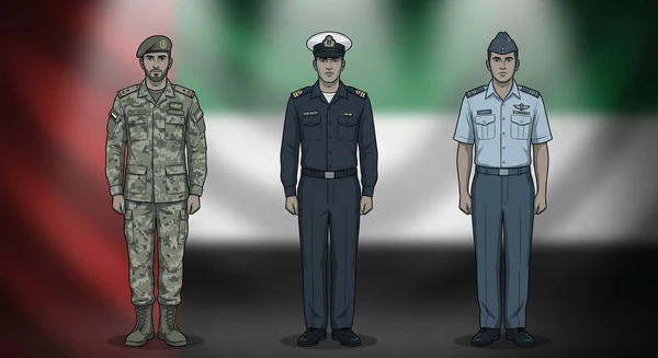 United Arab Emirates military personnel in dress uniforms