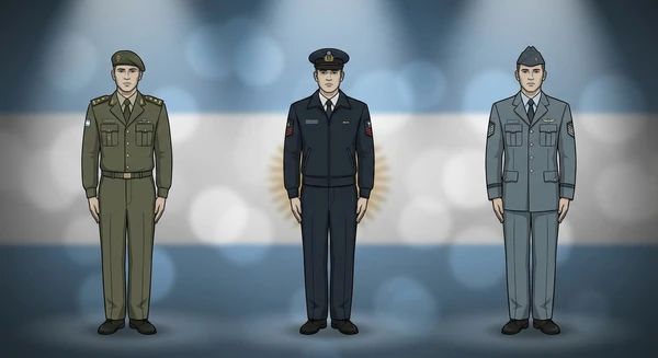 Argentina military personnel in dress uniforms