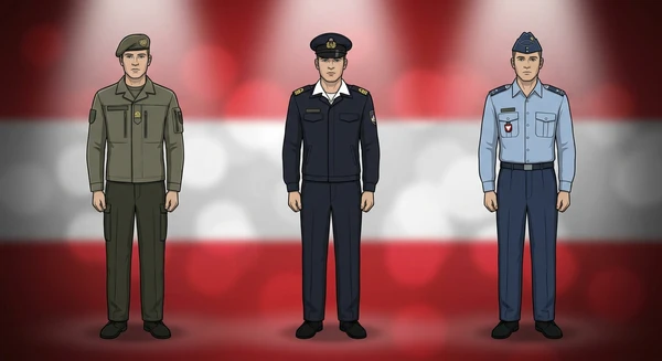Austria military personnel in dress uniforms