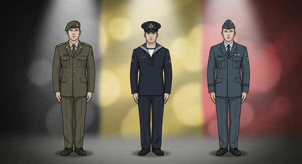 Belgium military personnel in dress uniforms