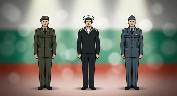Bulgária military personnel in dress uniforms