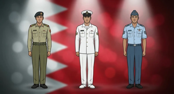 Bahrain military personnel in dress uniforms