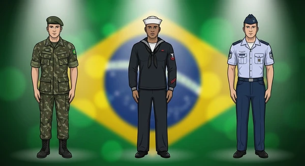 Brasil military personnel in dress uniforms