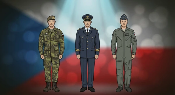 República Checa military personnel in dress uniforms