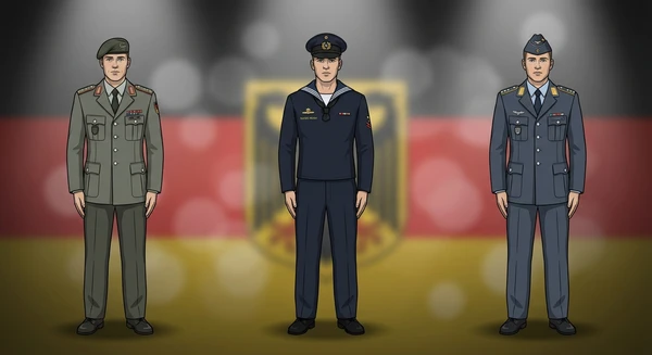 Germany military personnel in dress uniforms