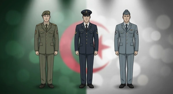 Algeria military personnel in dress uniforms