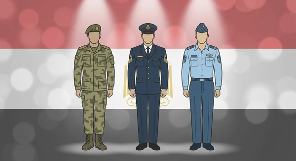 Egypt military personnel in dress uniforms
