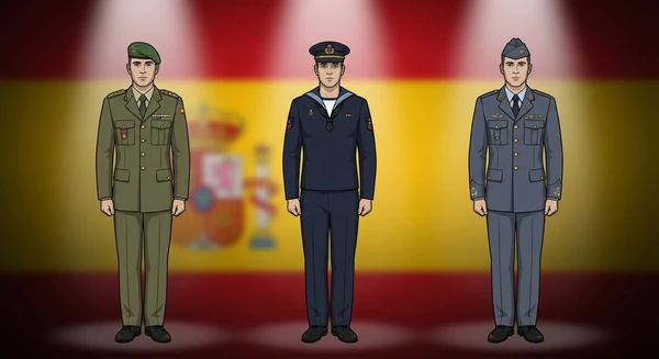 Spain military personnel in dress uniforms