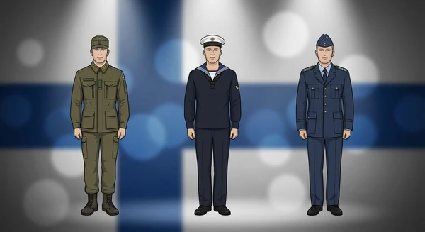 Finland military personnel in dress uniforms