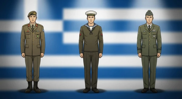 Greece military personnel in dress uniforms