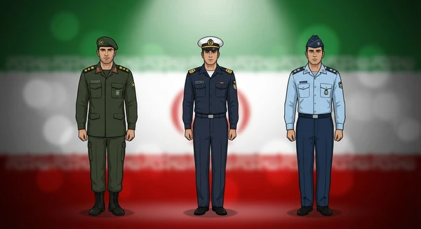 Iran military personnel in dress uniforms