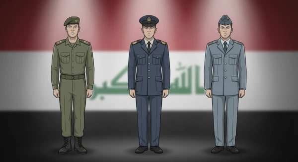 Iraque military personnel in dress uniforms