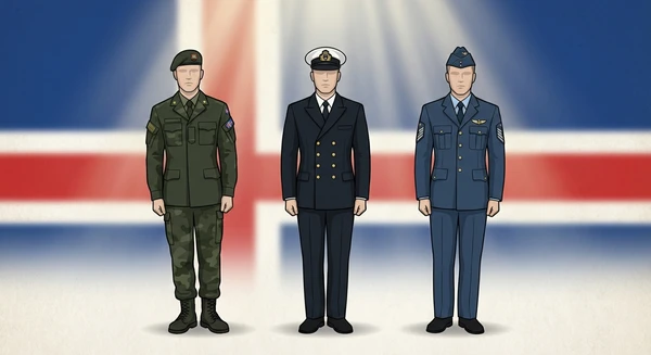 Iceland military personnel in dress uniforms