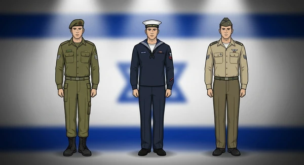 Israel military personnel in dress uniforms