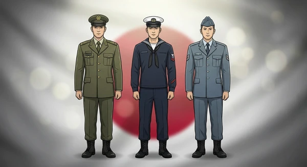 Japan military personnel in dress uniforms