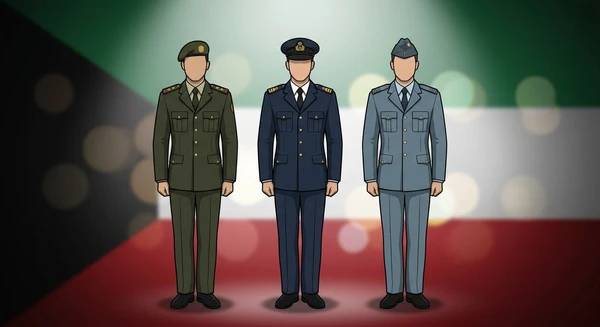 Kuwait military personnel in dress uniforms