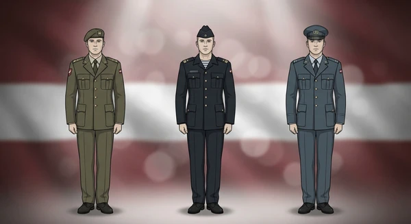 Latvia military personnel in dress uniforms