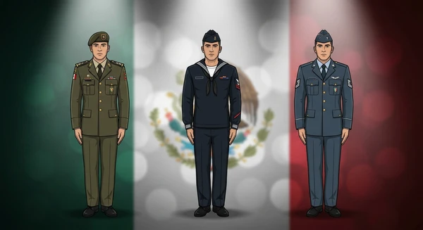 Mexico military personnel in dress uniforms