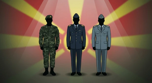 Macedónia do Norte military personnel in dress uniforms