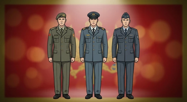 Montenegro military personnel in dress uniforms