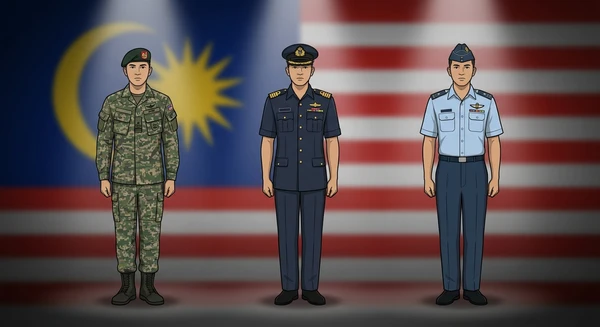 Malaysia military personnel in dress uniforms