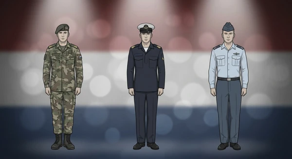 Países Baixos military personnel in dress uniforms