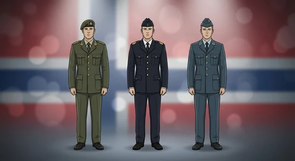 Noruega military personnel in dress uniforms