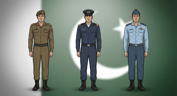 Pakistan military personnel in dress uniforms